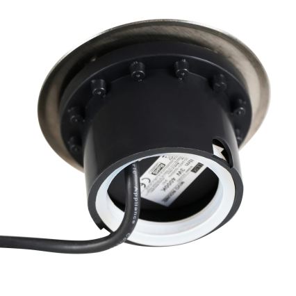 Lampada LED segnapasso MIVO LED/3W/230V diametro 12 cm IP67 cromo opaco