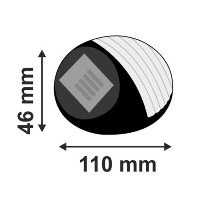 Lampada LED solare 2xLED/0,12W/2xAA 6500K IP44
