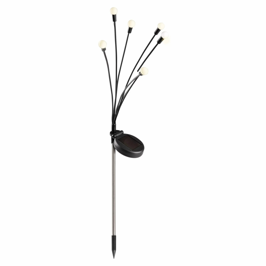 Lampada LED solare FIORINI 6xLED/1,2V 600 mAh IP44 nero