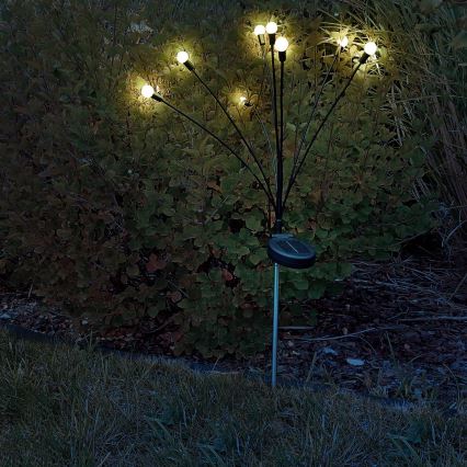 Lampada LED solare FIORINI 8xLED/1,2V 600 mAh IP44 nero
