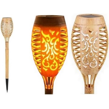 Lampada LED solare MINISPARK BAMBOO LED/1,8W/5,5V IP44 beige
