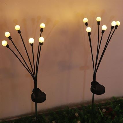 Lampada LED solare MULTI LED/0,06W/1,2V 150 mAh IP44 nero