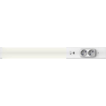 Lampada LED sottopensile con prese e USB porte LED/18W/230V 4000K argento