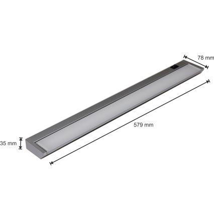 Lampada LED sottopensile LED/10W/230V argento
