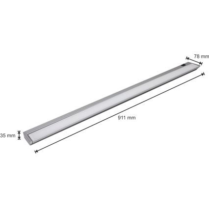 Lampada LED sottopensile LED/15W/230V argento