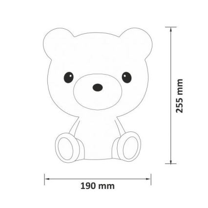 Lampada notturna LED dimmerabile per bambini 2,5W/230V orsacchiotto bianco
