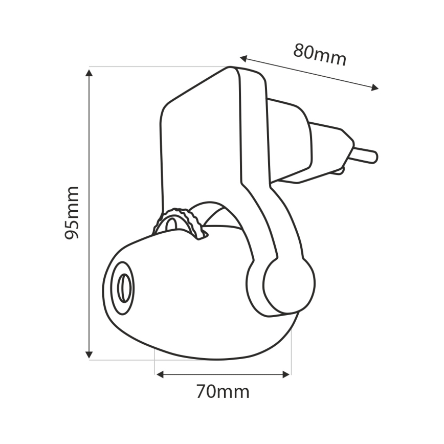 Lampada notturna LED per bambini con proiettore LED/0,5W/230V verde