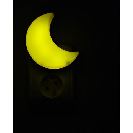 Lampada notturna LED per bambini con sensore crepuscolare LED/0,5W/230V luna