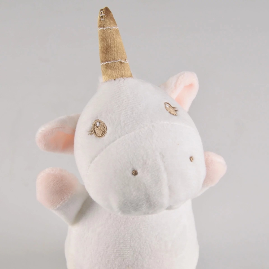 Lampada notturna LED RGB per bambini con melodia 3xAAA/5V unicorno
