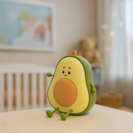 Lampada notturna per bambini AVOCADO ricaricabile, dimmerabile e a sfioramento, LED/1W/5V 1200 mAh