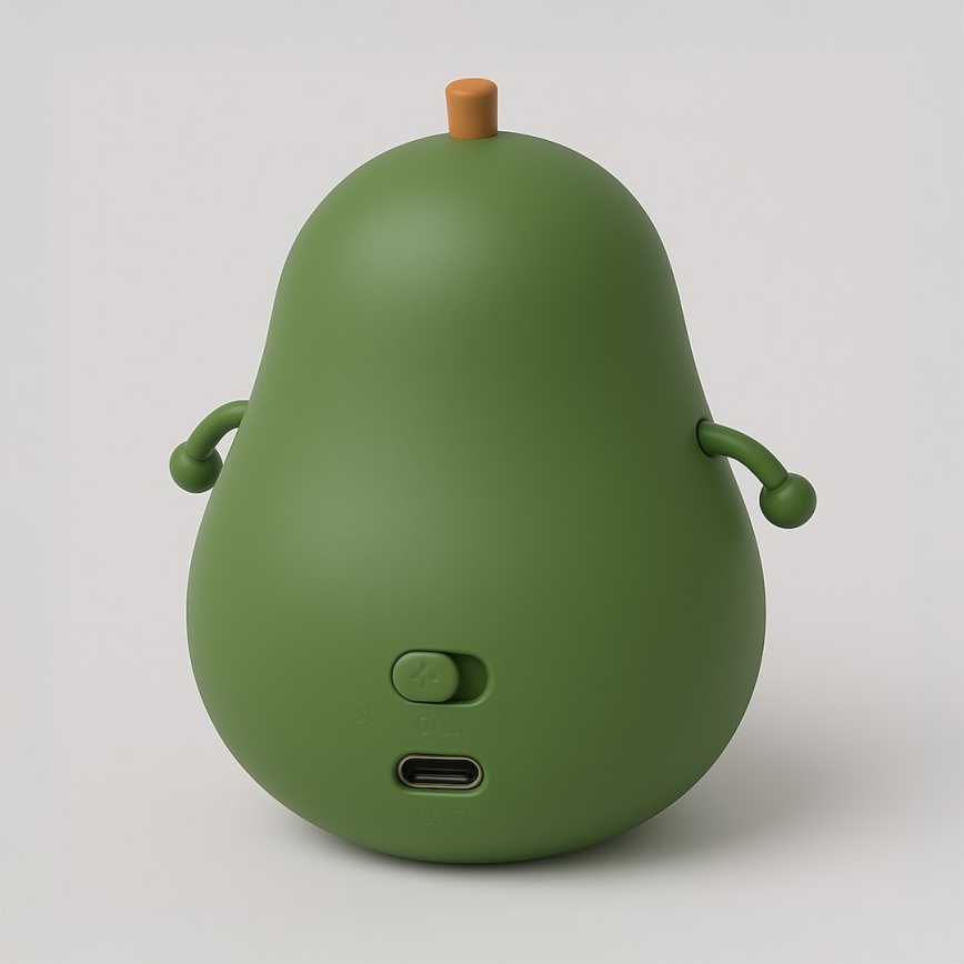 Lampada notturna per bambini AVOCADO ricaricabile, dimmerabile e a sfioramento, LED/1W/5V 1200 mAh