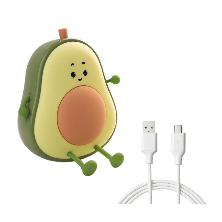 Lampada notturna per bambini AVOCADO ricaricabile, dimmerabile e a sfioramento, LED/1W/5V 1200 mAh
