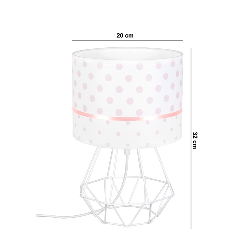 Lampada per bambini PIKKI 1xE27/60W/230V rosa