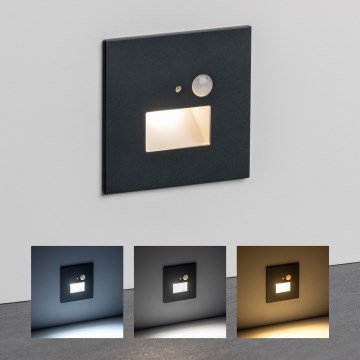Lampada per scale LED con sensore di movimento e sensore crepuscolare LED/1,5W/230V 3000/4000/6000K antracite
