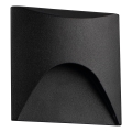 Lampada per scale LED EXIN LED/2,5W/230V 3000K IP65 nero, quadrata