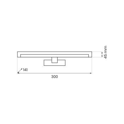 Lampada per specchio da bagno MIRORE LED, 5W, 230V, 30 cm, IP44, cromo lucido