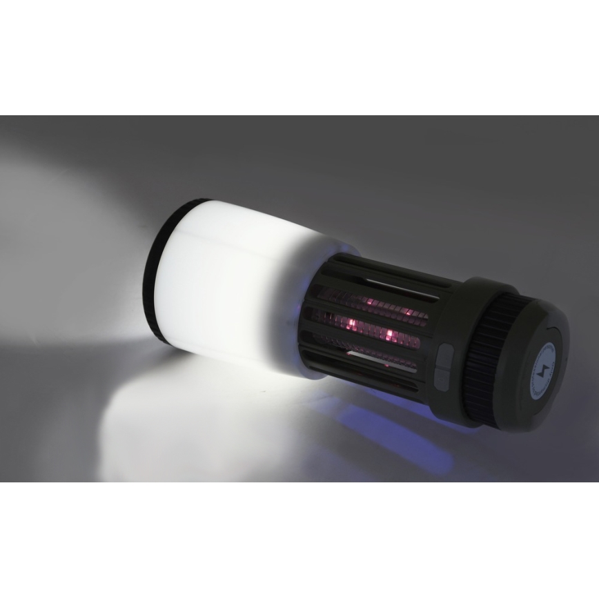Lampada portatile a LED ricaricabile con trappola per insetti LED/2W/1800mAh/3xAAA IPX4 verde
