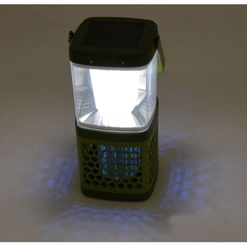 Lampada portatile a LED ricaricabile con trappola per insetti LED/3W/1800mAh verde