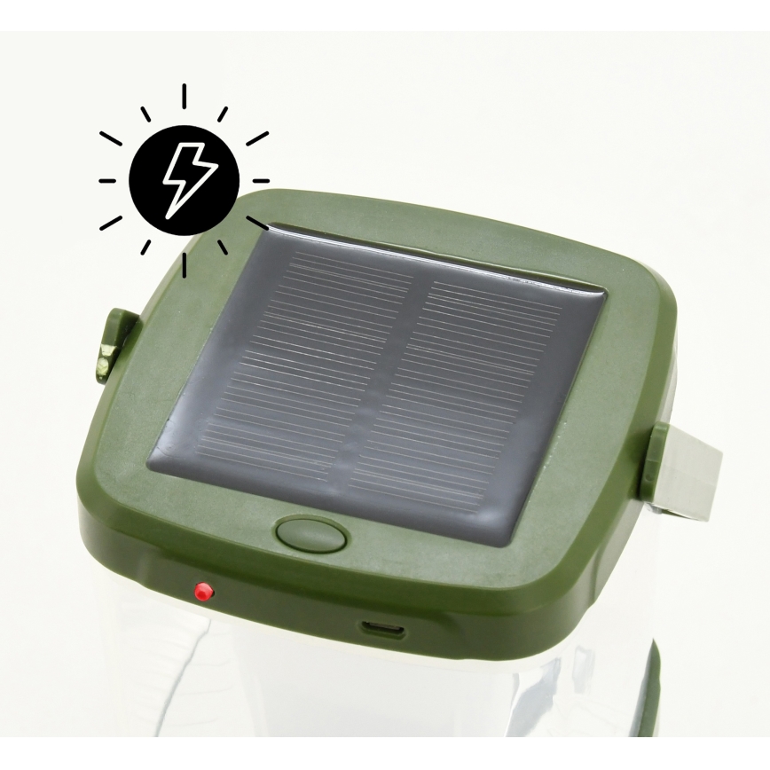 Lampada portatile a LED ricaricabile con trappola per insetti LED/3W/1800mAh verde