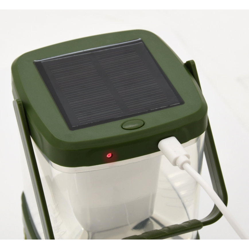 Lampada portatile a LED ricaricabile con trappola per insetti LED/3W/1800mAh verde