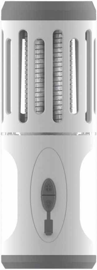 Lampada portatile ricaricabile a LED con una trappola per insetti LED/6W/1800 mAh IPX4 bianco/grigio