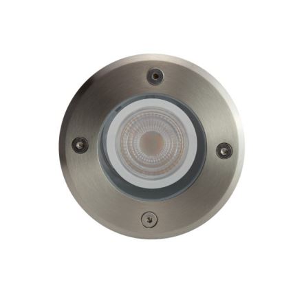 Lampada segnapasso da esterno LUKKA CONNECT 1xGU10/4W/230V IP67 cromo opaco arrotondato
