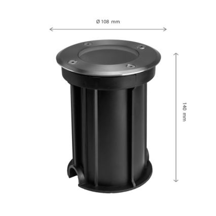 Lampada segnapasso da esterno LUKKA CONNECT 1xGU10/4W/230V IP67 cromo opaco arrotondato