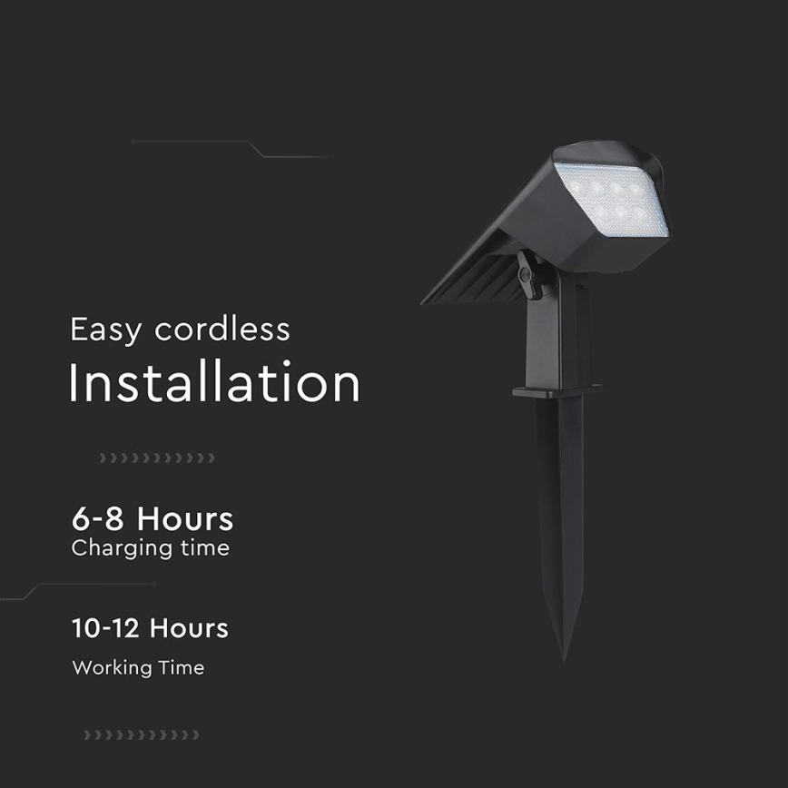 Lampada solare 2 in 1 LED/1,3W/3,7V 3000/4000/6400K IP65 1200 mAh