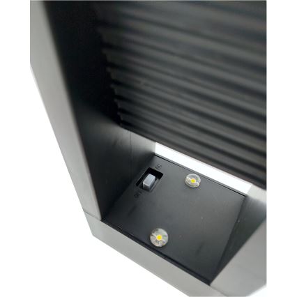 Lampada solare a LED 2x LED, 1,2 V, 200 mAh, IP44, nera