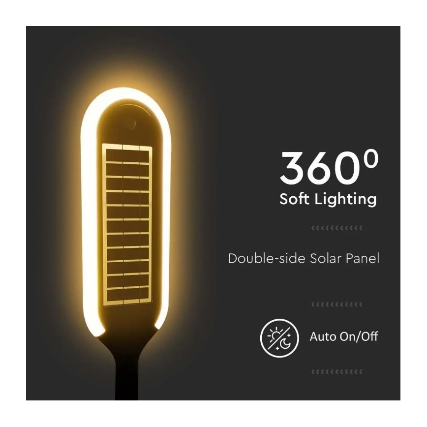 Lampada solare a LED con sensore BOLLARD LED/5W/5,5V IP65 3000K