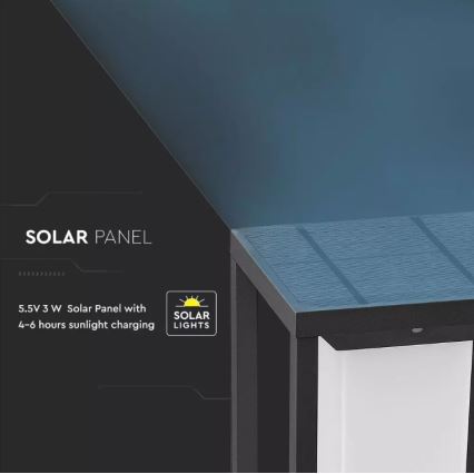 Lampada solare a LED con sensore SAMSUNG CHIP LED/2W/3,7V IP65