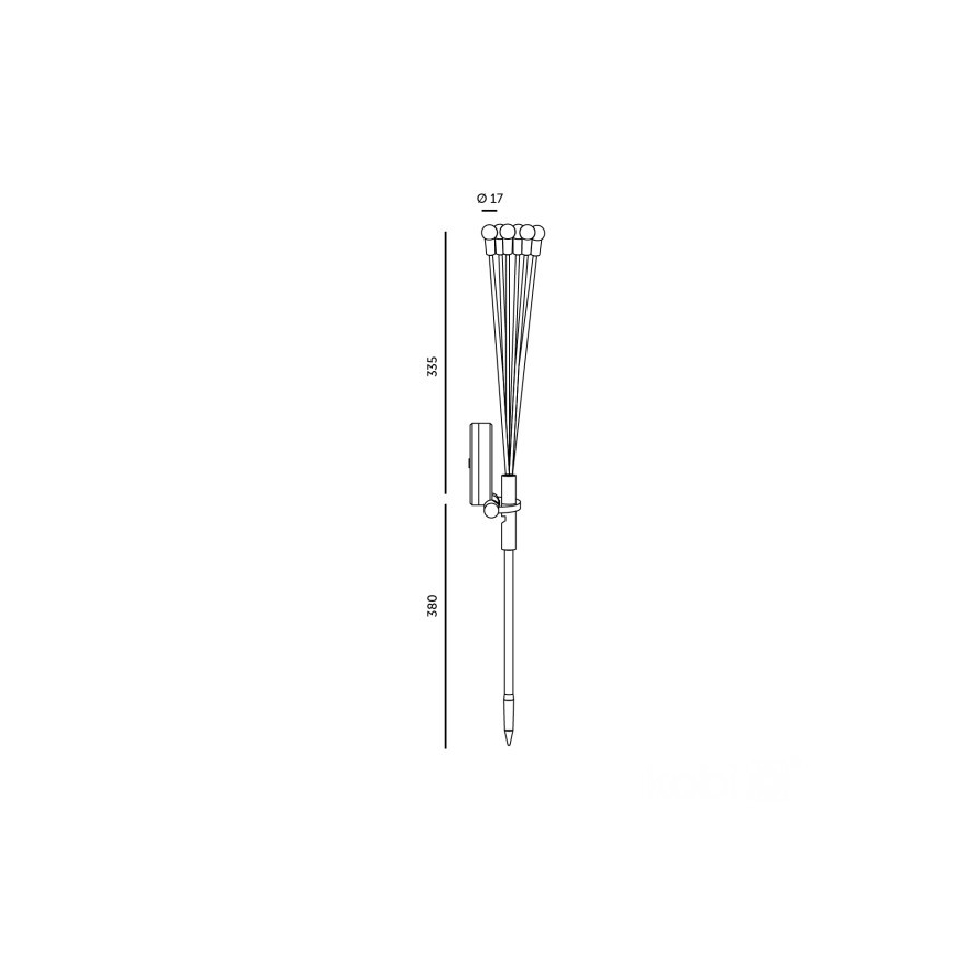 Lampada solare a LED con sensore SPRINKLE LED/1xAAA 3000K IP44 200 mAh