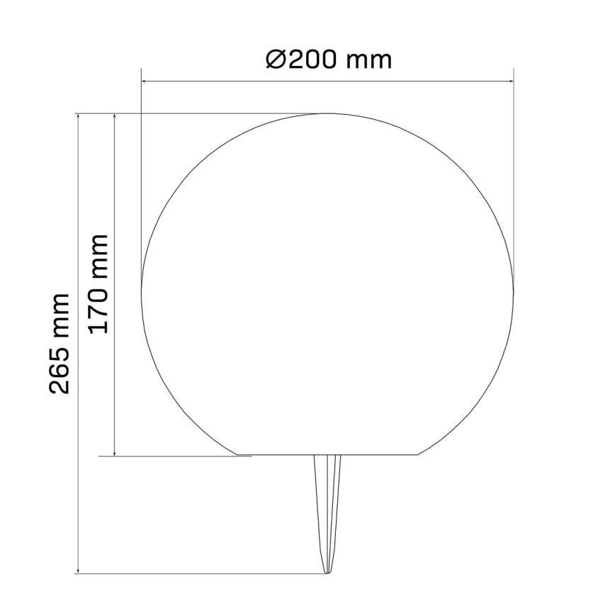 Lampada solare a LED KULA LED/3,2V 3000/4000/6500K Ø 20 cm 500 mAh IP65 bianca