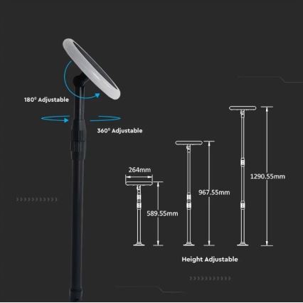 Lampada solare a LED orientabile GARDEN LED/8W/5V IP65 4000K
