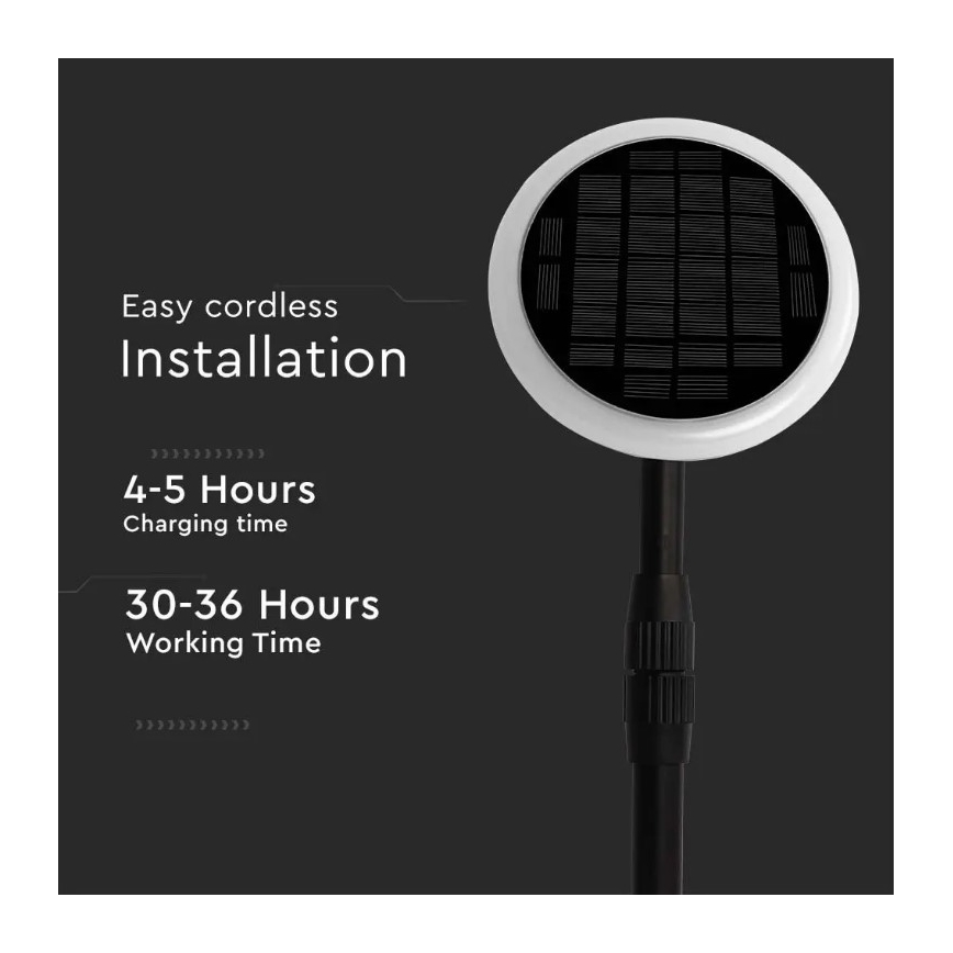 Lampada solare a LED orientabile GARDEN LED/8W/5V IP65 4000K