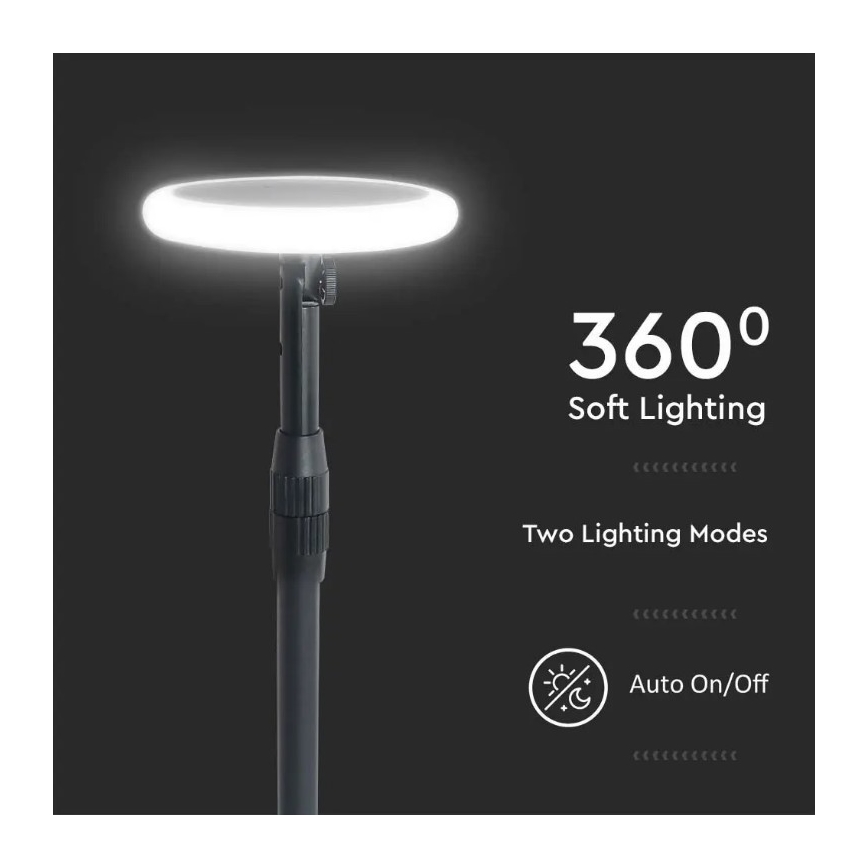 Lampada solare a LED orientabile GARDEN LED/8W/5V IP65 4000K
