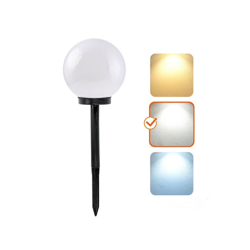 Lampada solare a LED SPHERE LED/1,2V 4000 K IP44 200 mAh Ø 20 cm