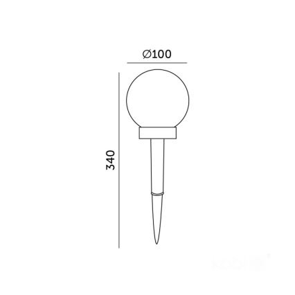 Lampada solare a LED SPHERE LED/1,2V 4000K IP44 40 mAh diam. 10 cm