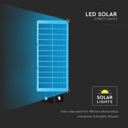 Lampada solare da esterno dimmerabile a LED con sensore di movimento e crepuscolare LED/8W/3,2V 6000K IP65 9000 mAh nero + telecomando