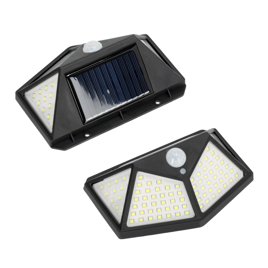 Lampada da parete solare LED con sensore LED/1W/3,7V 6500K IP44 1200 mAh