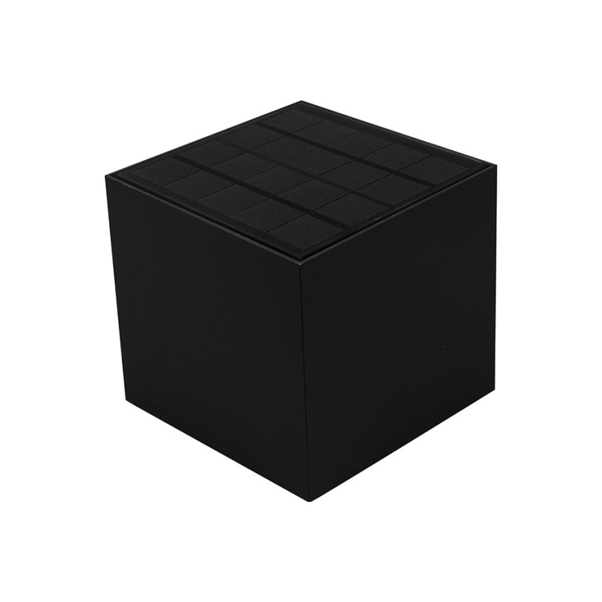 Lampada da parete solare LED con sensore LED/9W/3,7V 3000/4000/5000K 2600 mAh IP65 nero