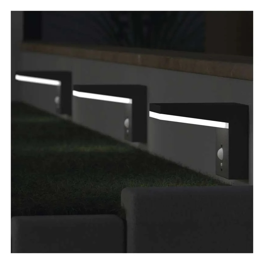 Lampada da parete solare LED con sensore LED/4,4W/3,7V 2200 mAh IP44