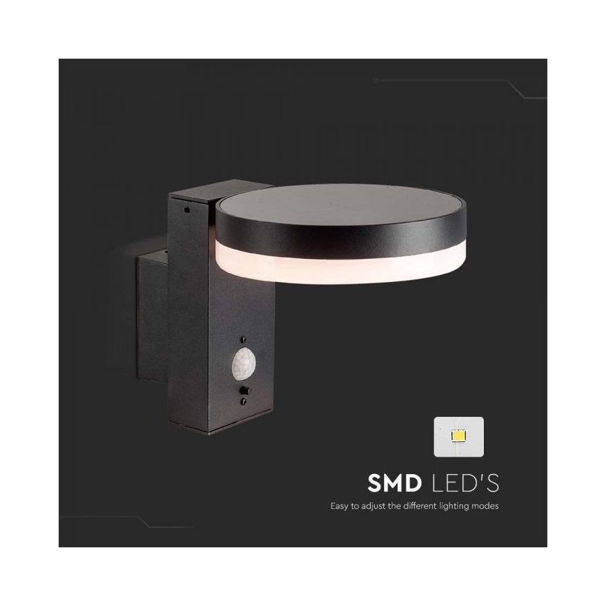 Lampada da parete solare LED da esterno con sensore LED/5,5W/3,7V 3000K IP54 2000 mAh