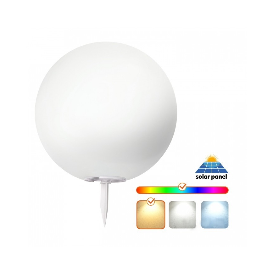 Lampada solare dimmerabile LED RGBW GARDEN BALL LED/5W/3,7V 3000K IP54 2200 mAh Ø 40 cm + telecomando