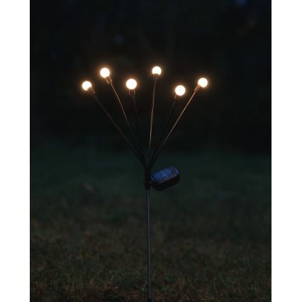 Lampada solare LED 6xLED/1,2V 300 mAh IP44 nero