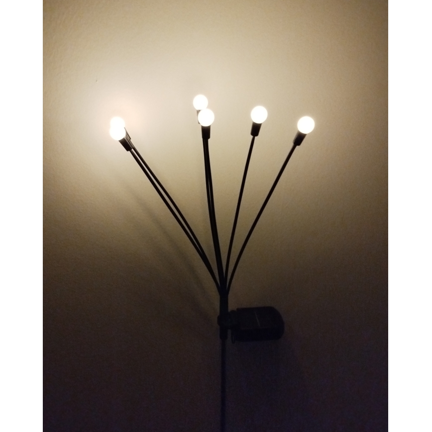 Lampada solare LED 6xLED/1,2V 300 mAh IP44 nero