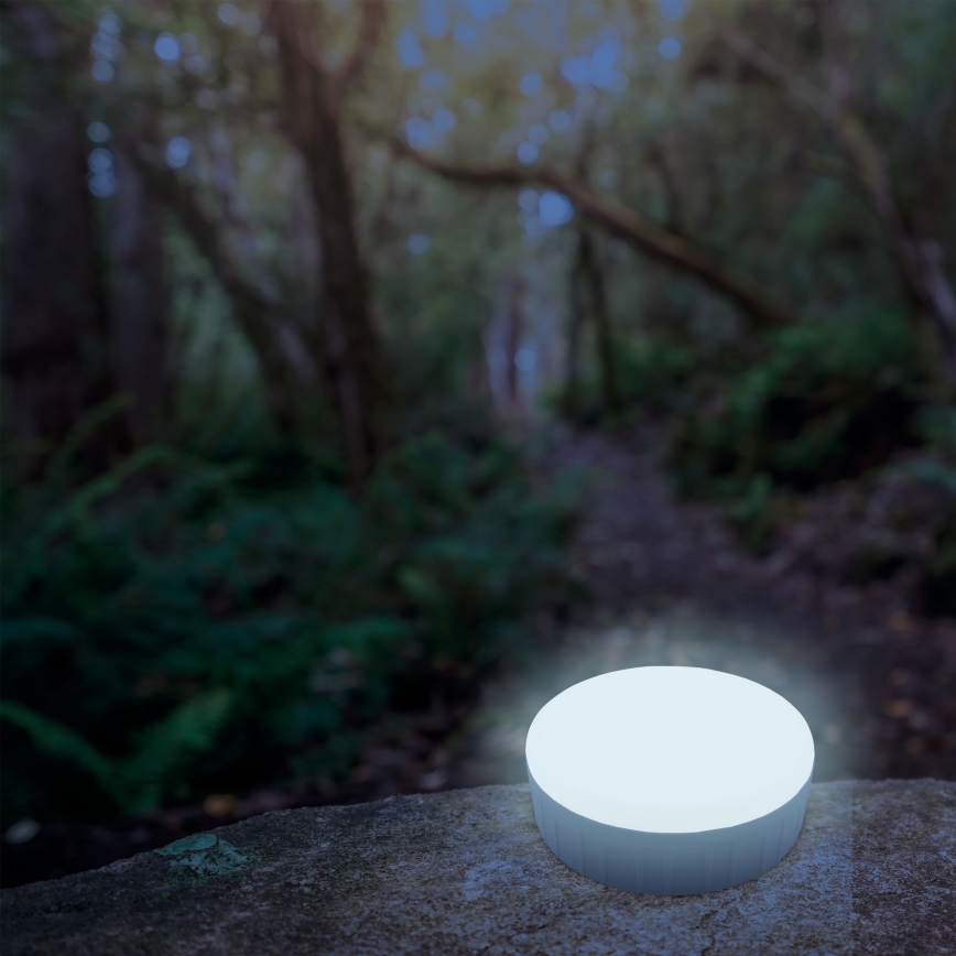 LED Dimmerabile ricaricabile solare lampada con funzione di power bank K3 LED/2W/5,5V 6500K IPX4 1200 mAh nero/bianco