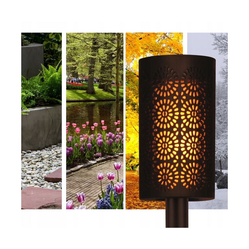 Lampada solare LED con sensore crepuscolare LED/2V IP44 600 mAh