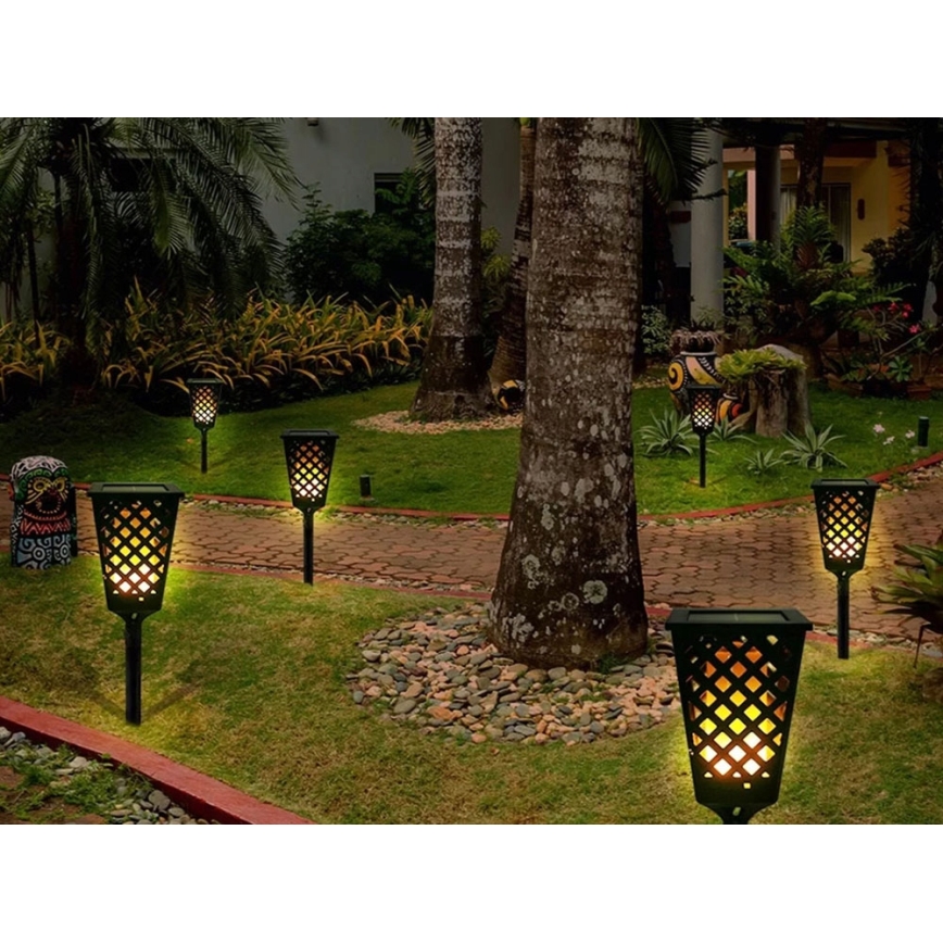 Lampada solare LED con sensore LED/0,6W/5,5V IP65 2000 mAh 107 cm nera