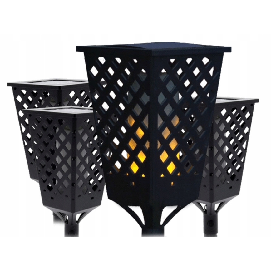 Lampada solare LED con sensore LED/0,6W/5,5V IP65 2000 mAh 107 cm nera